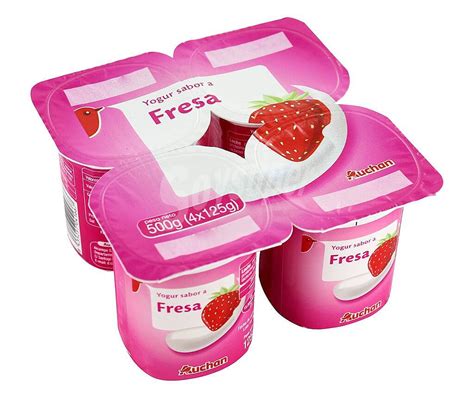 PRODUCTO ALCAMPO Yogur Con Sabor A Fresa 4 X 125 G