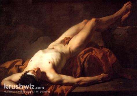 Male Nude Known As Hector By Jacques Louis David Oil Painting