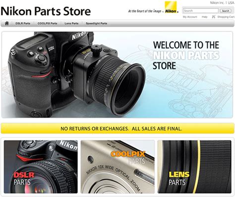 You can now buy Nikon parts online - Nikon Rumors