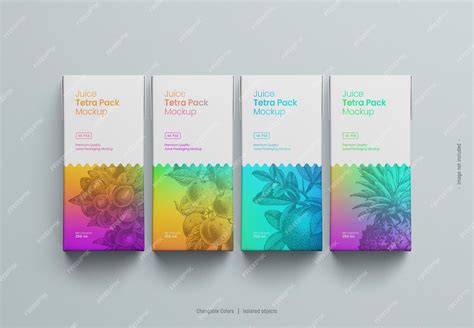 Premium Psd Tetra Pack Juice Carton Packaging Mockup