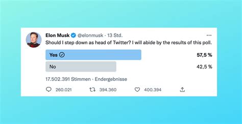 Twitter Umfrage Community Stimmt Gegen Elon Musk Als Ceo