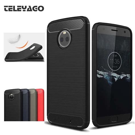 For Moto X Case Slim Soft Silicon Luxury Brushed Back Cover Carbon