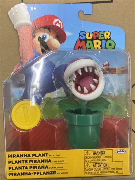 NUEVA FIGURA DE acción Jakks Pacific Super Mario Red Piraña Plant 4