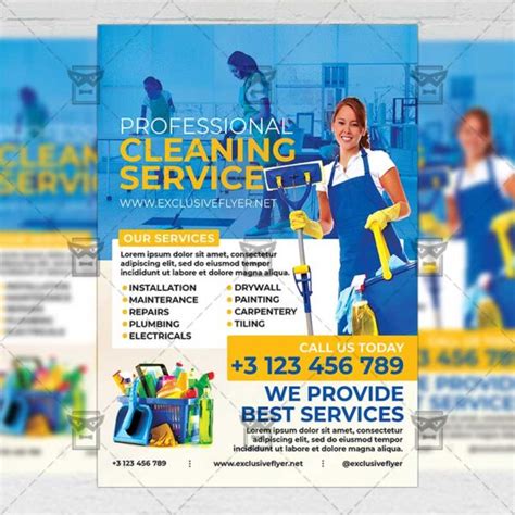 Download Cleaning Service - Flyer PSD Template | ExclusiveFlyer