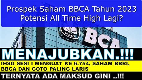 MENAJUBKAN IHSG Sesi I Menguat Ke 6 754 Saham BBRI BBCA Dan GOTO