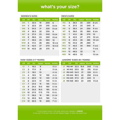 Crocs Shoe Size Chart: Adult Kids Sizing Crocs | arnoticias.tv