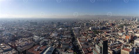 polluted Mexico city aerial view panorama on sunny day 17411739 Stock ...