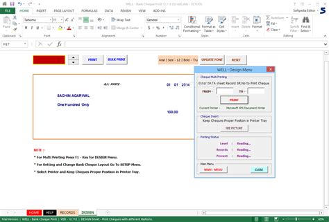 Xltool Bank Cheque Printing Software 12125 Download Review
