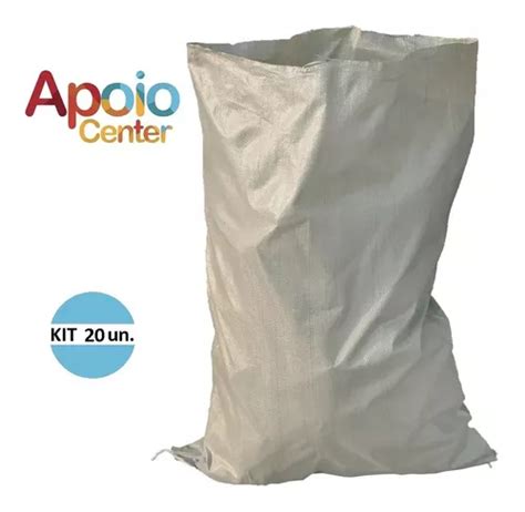 Kit 20 Sacos Para Entulho Novos E Limpos Tamanho 55x75 25kg