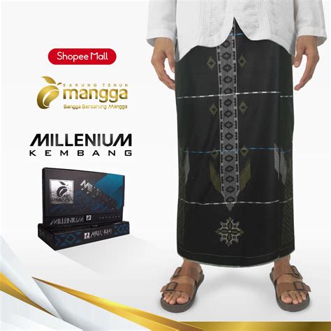 Jual Sarung Mangga New Millenium Kembang Hitam MK34 Shopee Indonesia