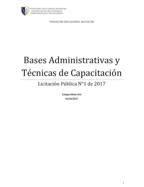 PDF Bases Administrativas y Técnicas para capacitación