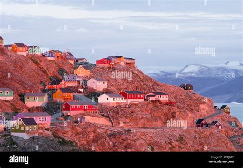 Small Town Of Uummannaq Northwest Greenland Stock Photo Alamy