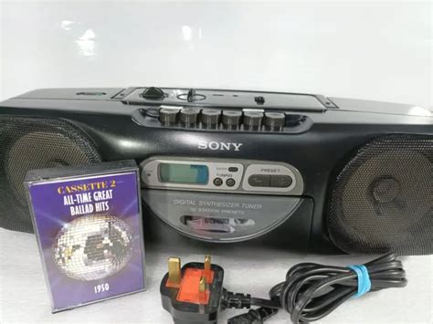 Sony Cfs B Stereo Boombox Radio Am Fm Cassette Tape Player Recorder