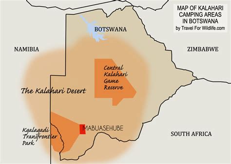 Kalahari Desert Outline Map