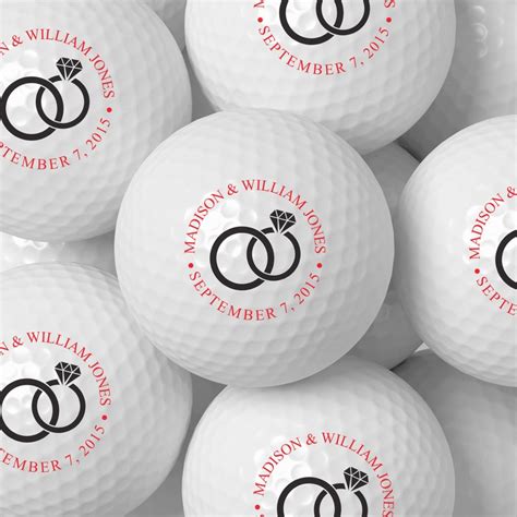 Personalized Wedding Golf Ball Favors Custom Wedding Day Etsy