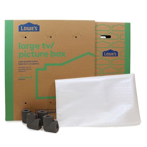 Lowes Basic Large Heavy Duty Cardboard Television Moving Boxes With Handle Holes Actual 3625