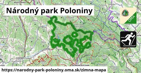 Zimná mapa Národný park Poloniny oma sk