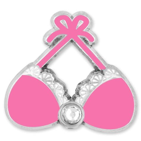 Pinmarts Pink Bra Breast Cancer Awareness Enamel Lapel Pin