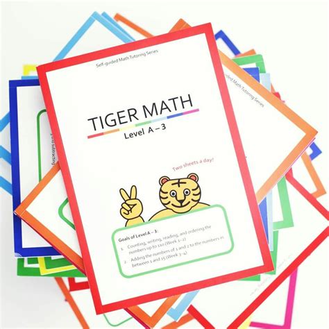 Tiger Math Level A 1 For Grade K Self Guided Math Tutoring Series