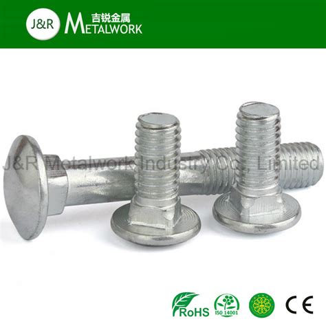 Grade4 8 Zinc Plated Mushroom Head Square Neck Carriage Bolt DIN603