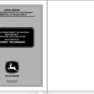 John Deere Tractors Select Series X R Technical Manual Tm