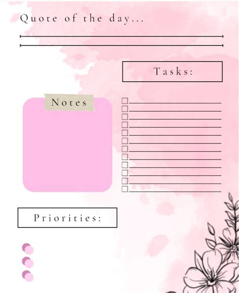 Printable Daily Planner, Personal Planner, Printable Product - Etsy