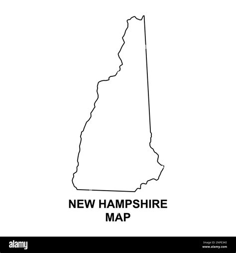 Mapa De New Hampshire Estados Unidos De Am Rica Concepto Plano Icono