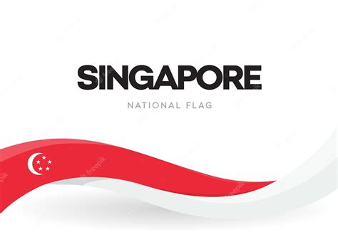 Bandeira De Singapura Vetor Premium