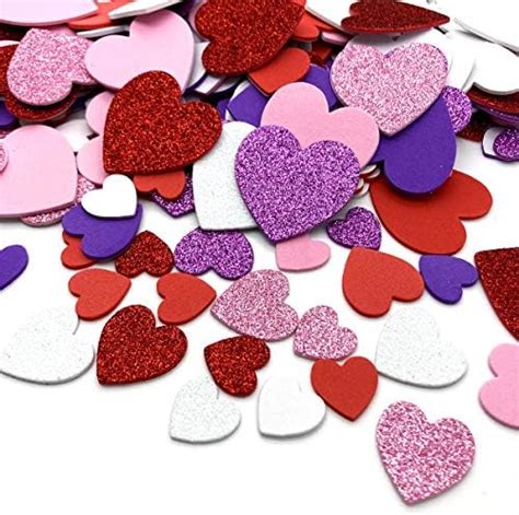 Amazon Blulu 900 Pieces Valentine S Day Heart Foam Stickers Self