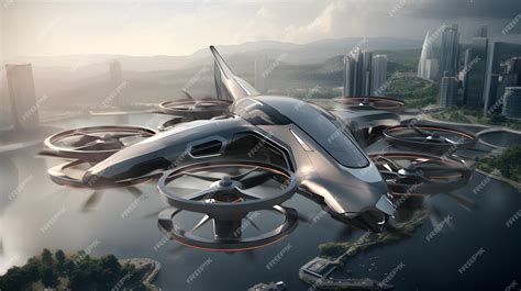 Premium AI Image | Futuristic VTOL Aircraft