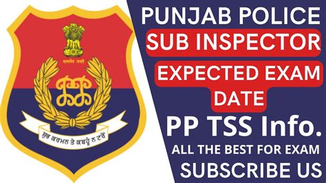 PUNJAB POLICE SUB INSPECTOR LATEST UPDATE PP TSS EXAM INFORMATION