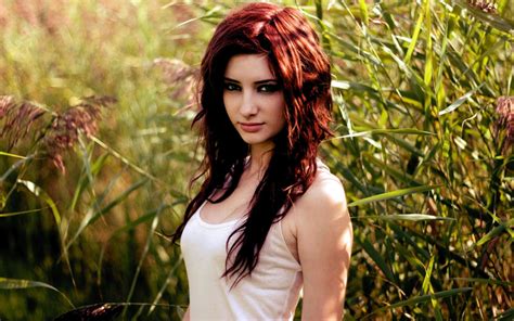 Women Susan Coffey Redheads Models People Green Eyes Depth Of