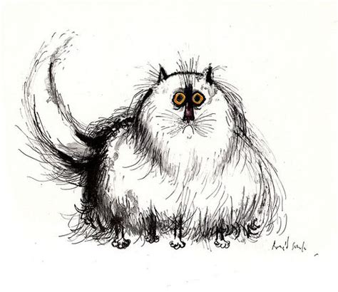 Ronald Searle Ronald Searle Cat Illustration Cat Art Print