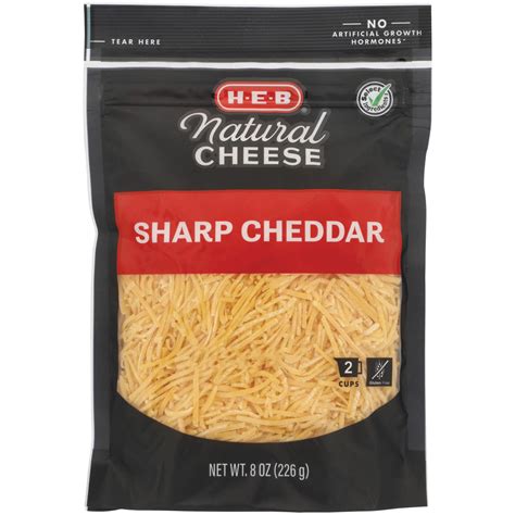 H E B Sharp Cheddar Cheese Shredded Shop Cheese At H E B