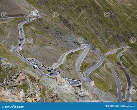 View of the Road of the Stelvio Pass Stock Photo - Image of experience ...