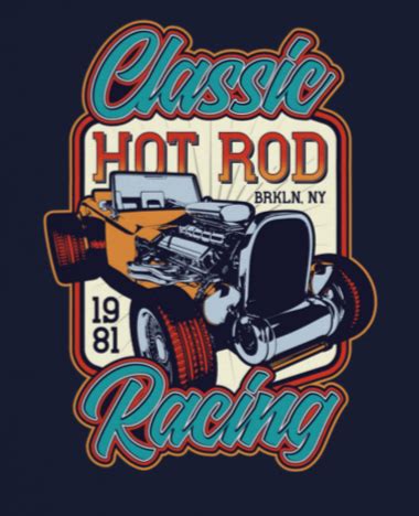 Classic Hot Rod Racing T Shirt Ebay