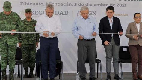 Amlo Y Ramírez Bedolla Inauguran Cuartel De La Guardia Nacional En