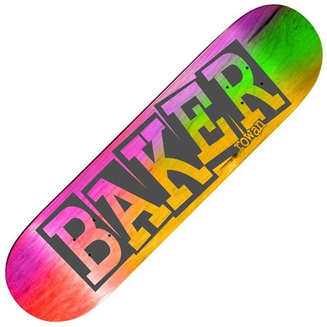 Baker Skateboards Rowan Ribbon Name Rainbow Skateboard Deck 838