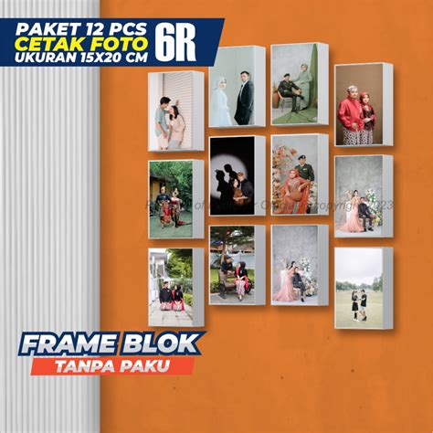 Jual PAKET HEMAT 12 PCS CETAK FOTO BINGKAI EXCLUSIVE UKURAN 15X20CM