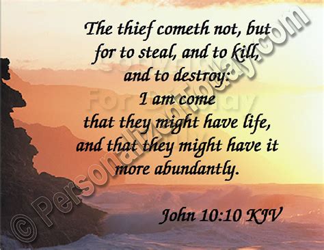 John 10 10 King James Version Kjv The Thief Cometh Not But For To