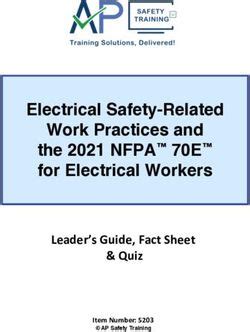 Electrical Safety Related Work Practices And The Nfpa E For