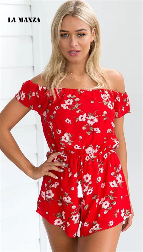 Casual Rompers Womens Jumpsuit Floral Print Bodysuit Women Chiffon