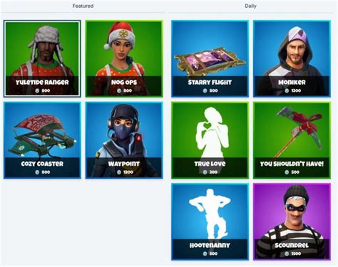 Fortnite Daily Item Shop Popular Christmas Themed Fortnite Skins Now