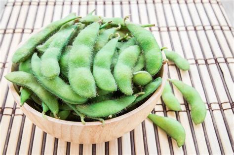 Premium Photo Fresh Green Soybeans In Wooden Bowl On Wooden Background