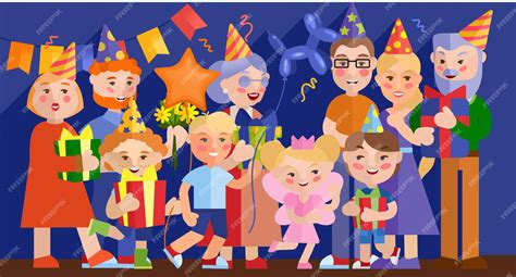Premium Vector Birthday Fun Party In Favor Of The Holiday