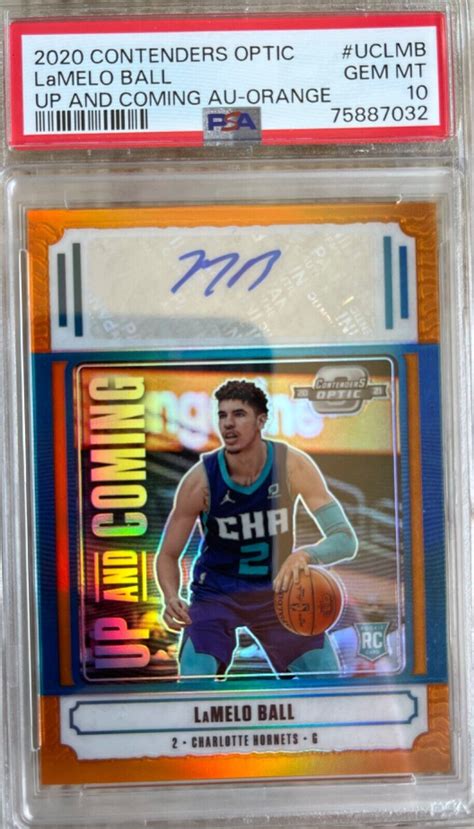 2020 21 Contenders Optic LaMelo Ball Up And Coming Auto 25 PSA 10 Pop