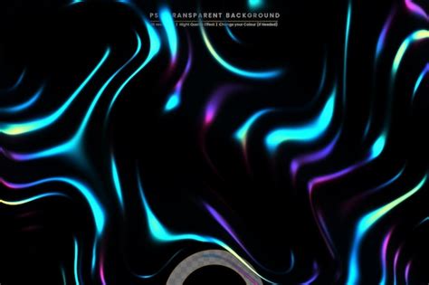 Premium Psd Abstract Neon Geometric Background Wavy Gradient Liquid Or Folds Silk Fabric