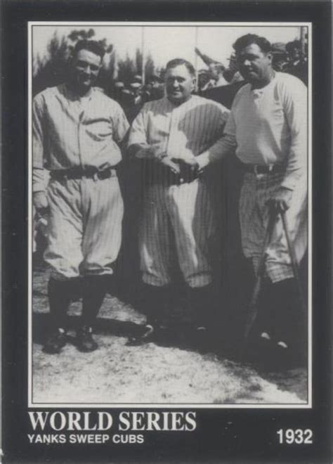 Megacards The Babe Ruth Collection Babe Ruth Joe Mccarthy Lou