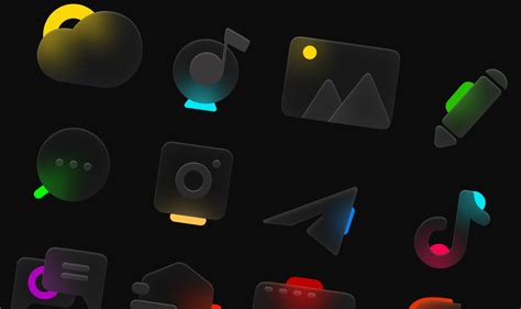 Glassmorphism Icons On Behance