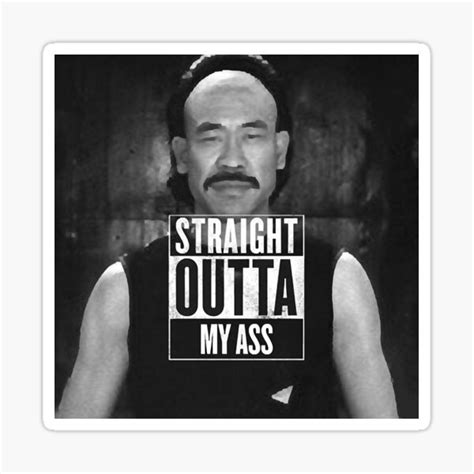 Straight Outta My Ass Master Pain Kung Pow Sticker For Sale By